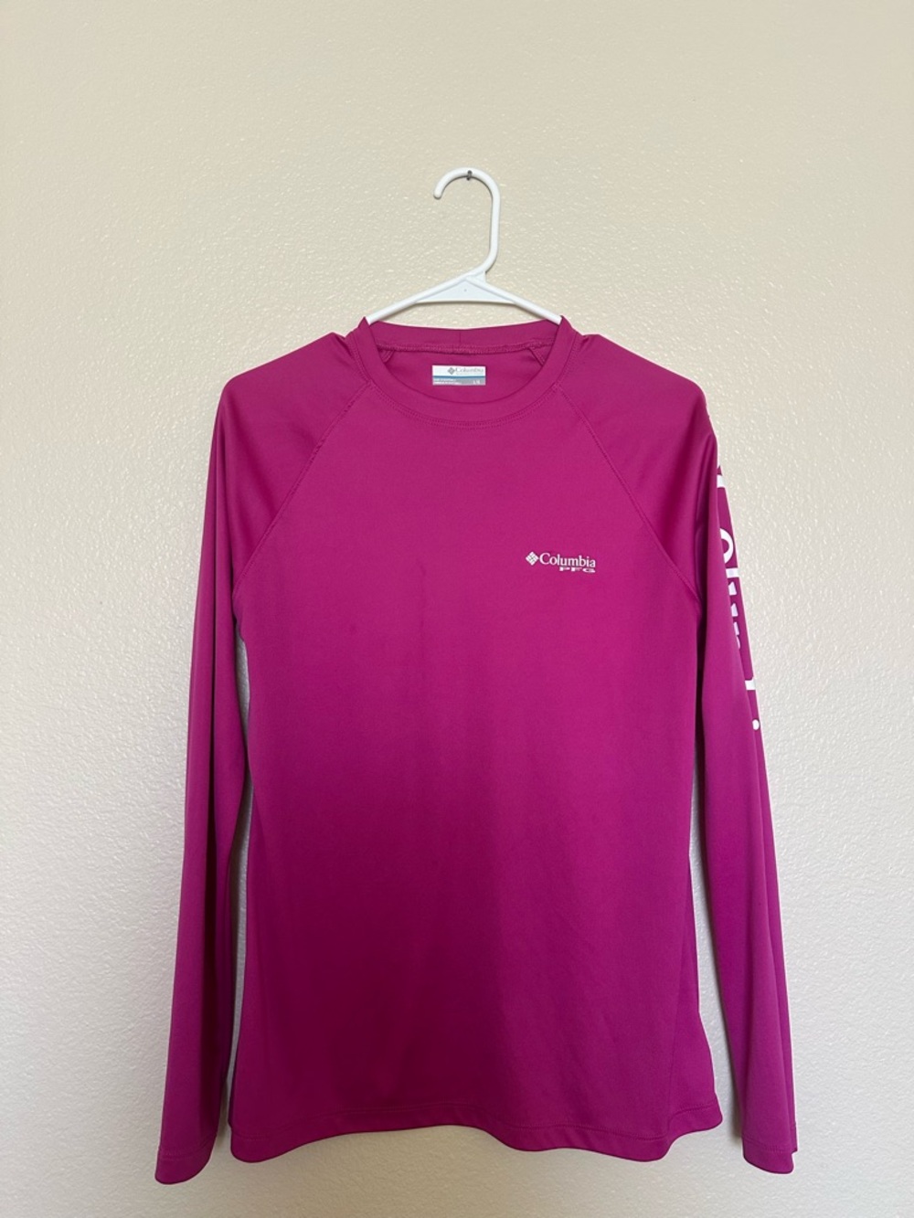 COLUMBIA - Long Sleeve Performance Shirt - Pink - Kids girls large